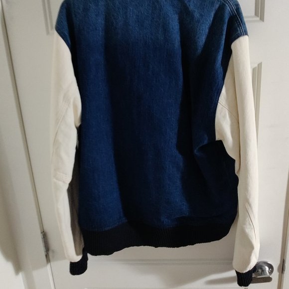 GUESS Originals x A$AP Rocky Varsity Bomber Denim Jacket – Large - Picture 3 of 6